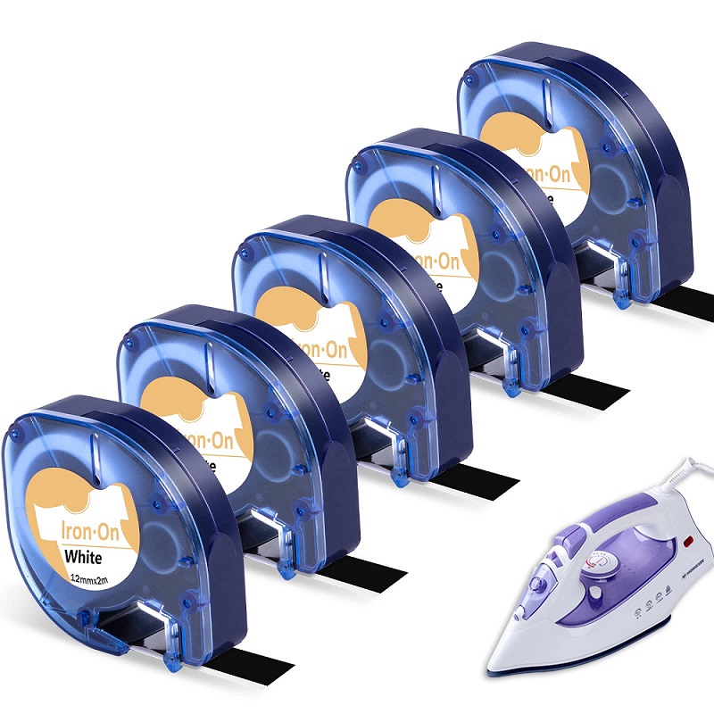 Commercial Fabric Printing Machine - 5Pk Compatible Dymo LetraTag Iron-On Fabric