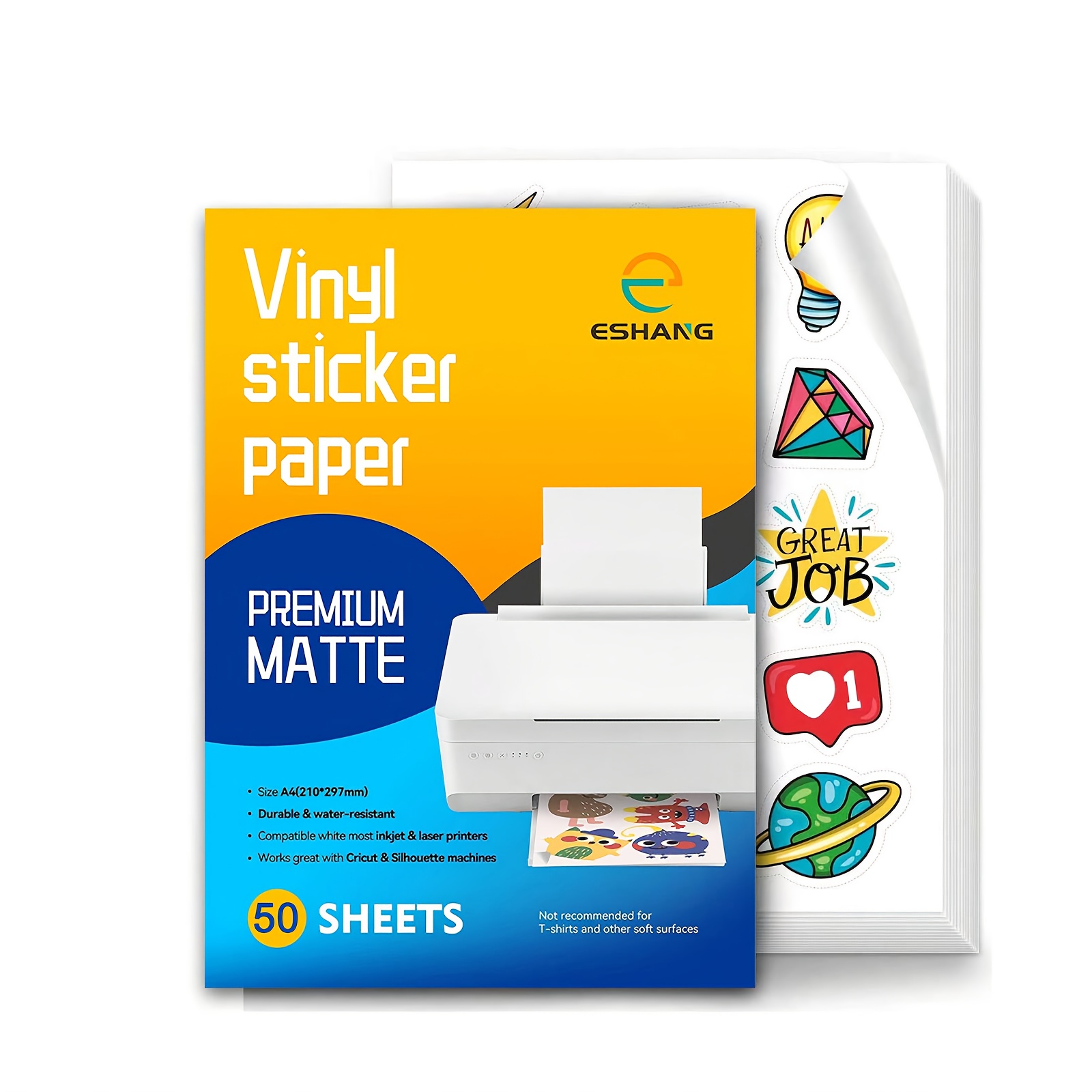 Commercial Vinyl Printing - 50 Sheets A4 PET Printable Vinyl