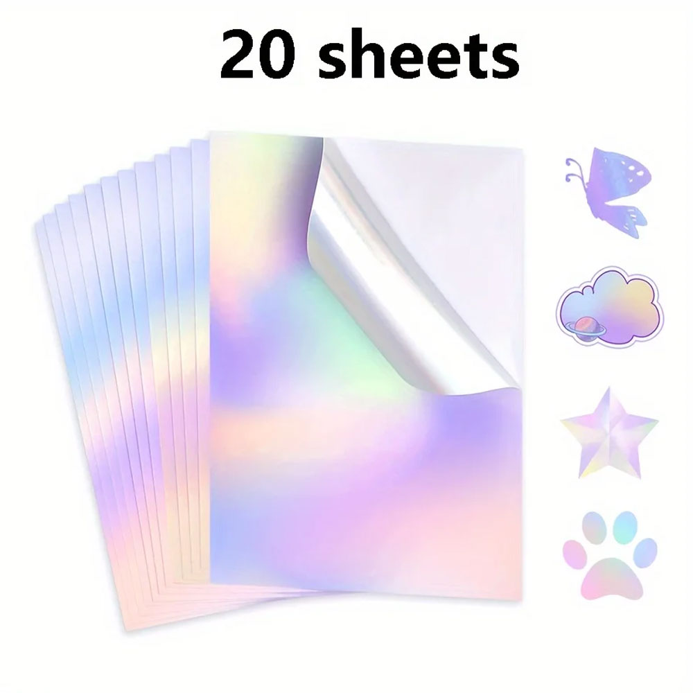 Commercial Vinyl Printing - 20 Sheets A4 Printable Holographic Vinyl