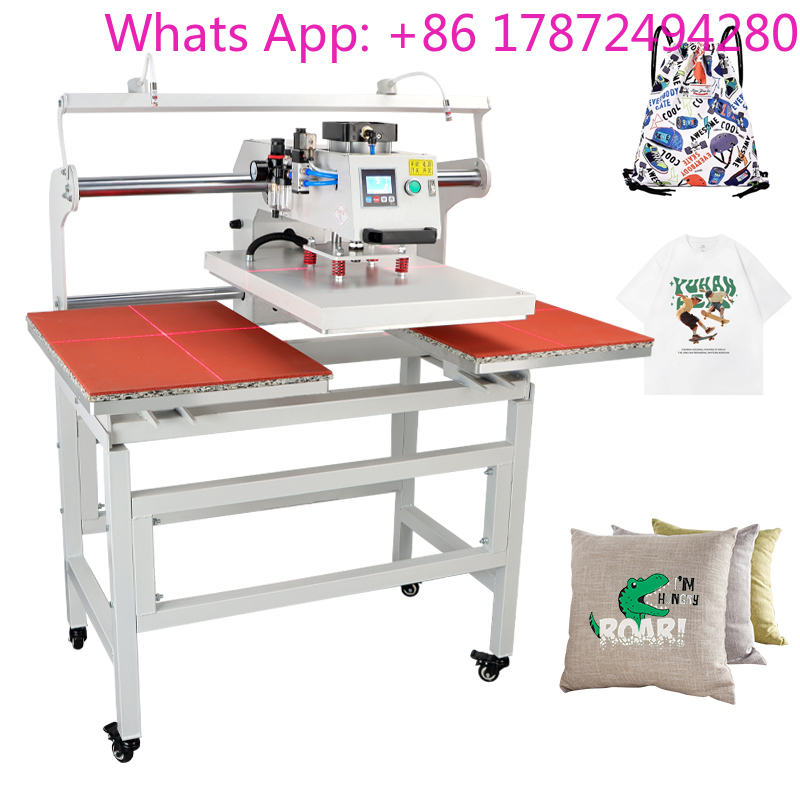 Commercial Printing Machine For Shirts - Dual Electric Slide Hot Stamping Heat