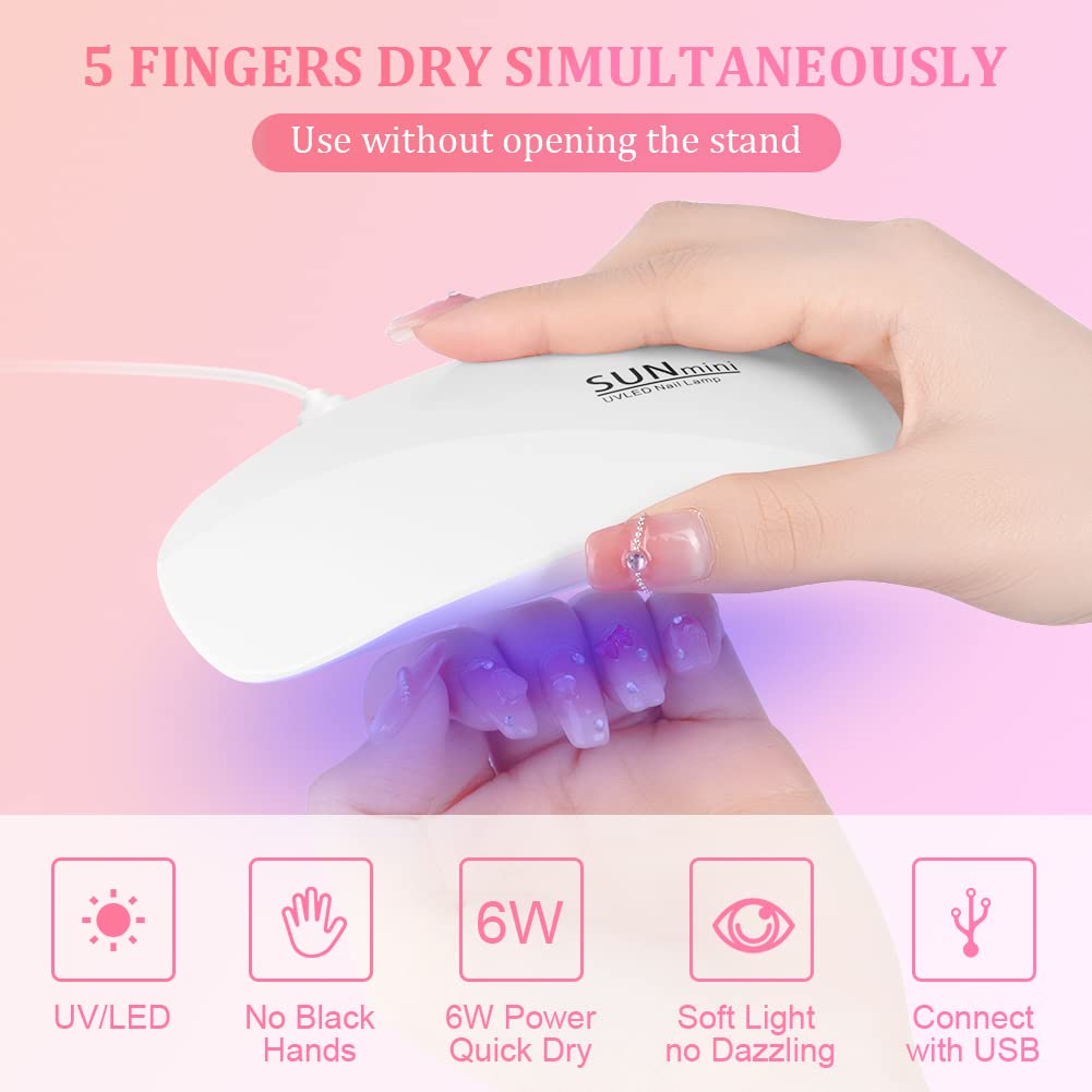 Portable 6 LED UV Nail Lamp 6W - огляд і ціна Exposure Unit Uv
