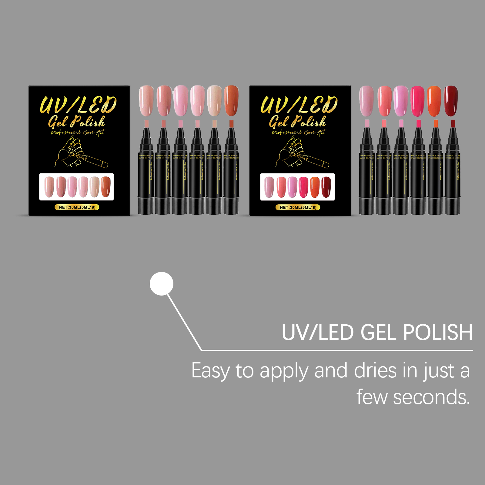 6 Colors Gel Nail Pen Set DIY  - огляд і ціна Exposure Unit Uv
