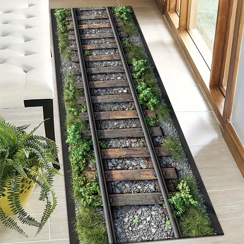 Track Runner Rug Green Space R - огляд і ціна Commercial Road Printing