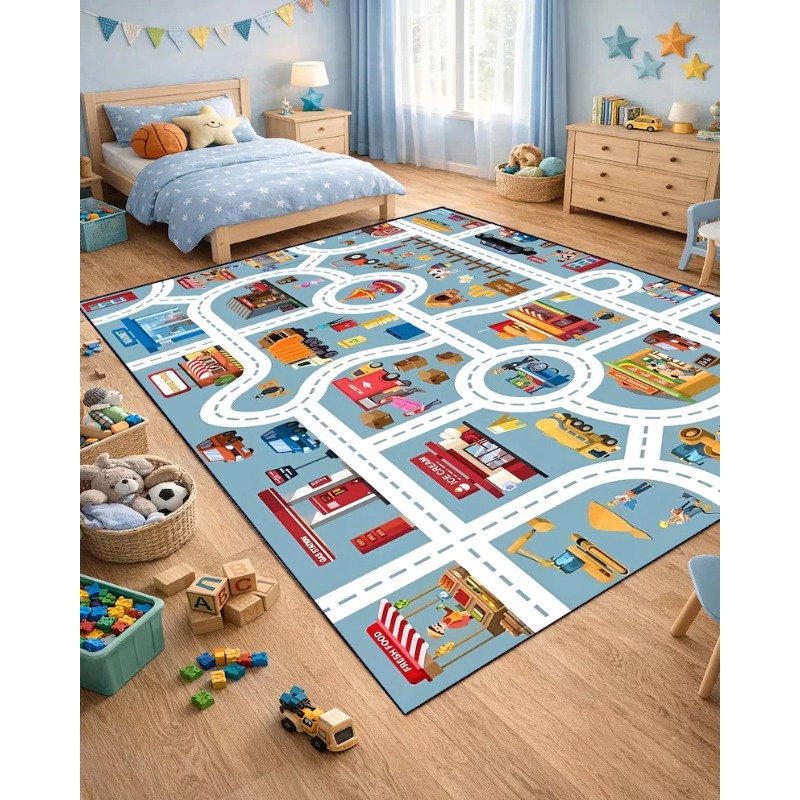 Cartoon City Traffic Road Map  - огляд і ціна Commercial Road Printing
