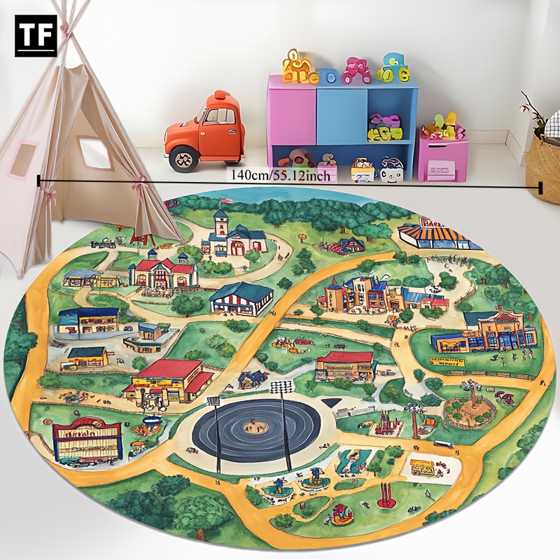 Hand Drawn Amusement Park Town - огляд і ціна Commercial Road Printing